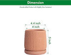 D'vine Dev 4 Inch Terracotta Beaded Planter Pot - Flower Pot with Drainage Holes and Saucers for Indoor Succulent Plants or Flowers,Terracotta, 27-C-Z-7