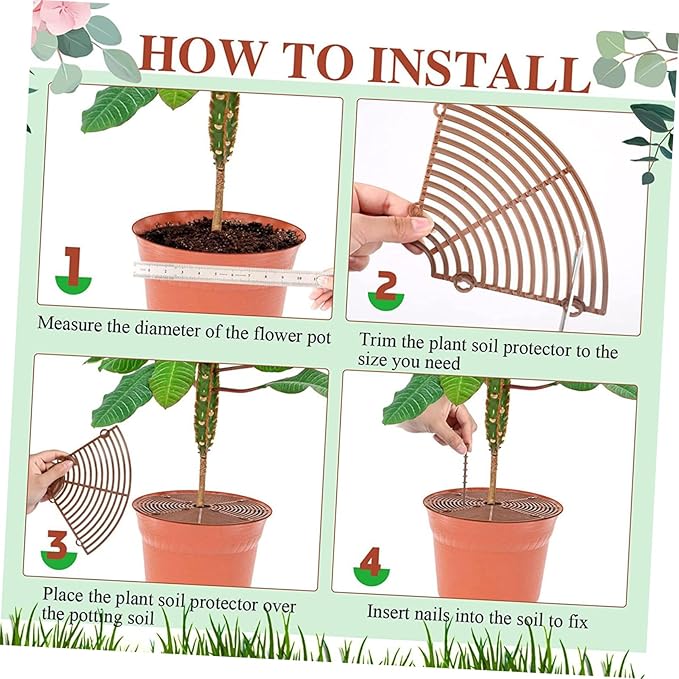 BESPORTBLE 3sets Plant Pot Grid Pot Protectors for Garden Balcony Cat Dog Deterrent Easy to Use Plant for Use