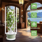 Hydroponic Growing Kit System with 4 LED Grow Lights,Hydroponics Tower Set, 7 Layer 28 Pots Planter, Vertical Hydro Tower Indoor Herb Garden Kit for Lettuce, Veggies, and Fresh Greens