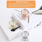 6 PCS Geometric Air Plant Holder Airplants Rack Metal Plants Stand, Airplant Stand Container Tillandsia Stainless Steel Display Racks, Wire Metal Plants Stand Planter Shelves