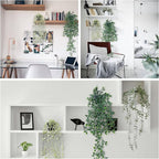 Freyalife Fake Plants Artificial Mandala Vine Faux Hanging Potted Plants for Farmhouse Modern Boho Room Living Office Coffee Bathroom Desk Wall Book Shelf Indoor Aesthetic Home Decor (1Pack)