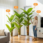 8ft Artificial Banana Tree Extra Tall Fake Plants Indoor for Living Room Large Faux Tree High End Realistic Floor Plant Big Silk Tree for Home Office Pet Friendly Large Indoor Plant Tropical Decor
