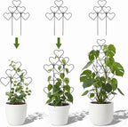 ZOUTOG 15 Inch Trellis for Climbing Plants Outdoor 9 Pack,Rustproof Metal Garden Trellis for Potted Plants,Sturdy Houseplant Support Indoor Outdoor for Ivy Pothos Monstera Hoya Flower Vine
