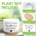 Funny Succulent Plant Pot, Thank You Gifts for Coworker Teacher, Cactus Flower Planter, Going Away Goodbye Appreciation Gifts for Women Men Friend Boss Manager (Plants Not Included)