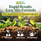 Organic Plant Food with Beneficial Microbes, Fast Acting Vegan Fertilizer for Vegetable Garden, Outdoor & Indoor Plant Fertilizer, Miracle Growth for Plants Concentrated Value 500GR Makes 120 gallons