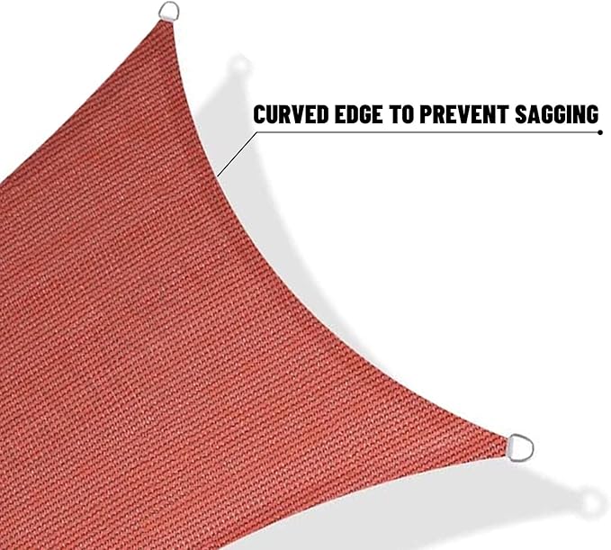 SUNNY GUARD Custom Size 9'x12' Terra Red Sun Shade Sail Rectangle UV Block Shade for Backyard Yard Patio Deck Garden(Customized)