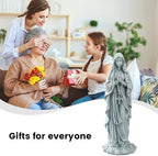VChymm Virgin Mary Praying Statue 31.49 Inch Tall Outdoor Garden Religious Garden Outdoor Yard Patio Deck Home Entryway Hallway Sculpture Magnesium Oxide Stone （Grey Virgin）