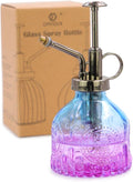 OFFIDIX Glass Plant Mister Spray Bottle, Mini Vintage Spritzer, Indoor/Outdoor Watering Can with Bronze Plastic Top Pump