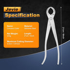 8 inch Concave Cutter, Stainless Steel Cutter for Bonsai & Gardening Pruning, Supplied By Jevie (Circular)