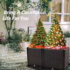 Raised Garden Beds Planters for Outdoor Plants Box Plastic Elevated Garden Bed Kit for Vegetables Flowers Herbs in Backyard Patio Balcony