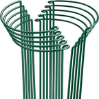 HiGift 10 Pack 24" H x 10" W Tall Plant Support Stakes, Half Round Metal Peony Cages and Supports, Monstera Plant Support Snake Plant Stake Flower Support Ring for Tomato, Hydrangea Outdoor Indoor