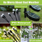 Flumy Solar Garden Lights Outdoor - 6 Pack 48 LED Firefly Lights Waterproof, Garden Decorations for Yard Patio Pathway Lawn Outside, Unique Gifts for Grandma Women, Solar Decor Warm White