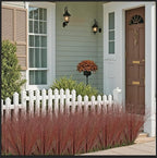 24 Bundles Red Artificial Plants Onion Grass Outdoor 20 Inch Fall Fake Shrubs Wheat Grass UV Resistant Autumn Greenery Stems Faux Bushes Plant for Indoor Home Farmhouse Thanksgiving Fall Decor