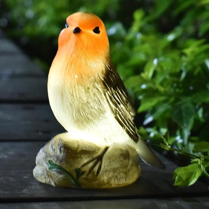 Solar Bird Garden Statue with Lights, for Mom Grandma, Waterproof Outdoor Decor for Yard Patio Lawn, Unique Garden Gifts for Mom Women