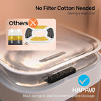 Cat Water Fountain, Wastewater Separation & No Filter Cotton, Pet Water Dispenser with 101oz/3L Large Capacity Tank, Wireless Automatic Water Fountains for Cats Indoor Cat Watering Supplies