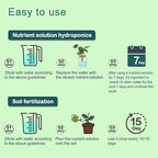 Hydroponics Nutrients (1000ml in Total), A&B Plant Food for Hydroponics Growing System and Potted Houseplants, Plant Fertilizer Supplies