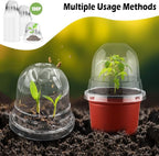 RooTrimmer Humidity Domes for 4 Inch Pots, 100 Pack Transparent Plant Dome Covers with Ventilation, Clear Nursery Pot Domes for Seed Starting, Seedling Germination, and Gardening