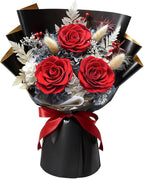 Preserved Flowers Bouquet, Flowers for Delivery,Handmade Red Rose Bouquets Lasting 3-5 Years, Luxury Gift Box,Birthday Flowers Gifts for Women Mom Grandma Wife Friends