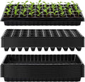 Vesici 20 Pack Seed Starter Trays, 50 Cell Seedling Trays with 1020 Flat Tray, Deep Plug Nursery Plant Pots for Germination, Water Collection, Indoor Outdoor Seed Starting & Transplanting
