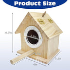 Tfwadmx Wooden Bird House Hanging Birdhouse for Outside Wooden Nests Box Garden Patio DIY Decorative for Wren Swallow Sparrow Hummingbird Finch Throstle (M)