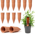 TKSCUSR 12 Pcs Self Watering Spikes Small Terracotta Plant Watering Stakes Devices Vacation Self-Watering Stakes for Indoor/Outdoor Plants