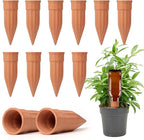 TKSCUSR 12 Pcs Self Watering Spikes Small Terracotta Plant Watering Stakes Devices Vacation Self-Watering Stakes for Indoor/Outdoor Plants