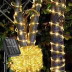 LairtPOW Solar Rope Light Waterproof IP65 39FT 100LEDs Outdoor LED ‎Solar Outdoor Lights for Party Garden Yard Home Wedding Christmas Halloween Holiday Tree Decoration Lighting