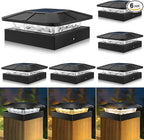 Peasur 6 Packs 4x4 Post Solar Lights with 3 Modes, Waterproof LED Solar Cap Lights for 4×4/3.5×3.5 Wood/Vinyl Posts, Post Top Lighting Outdoor for Fence Deck Mailbox Porch Railing