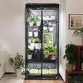 Barrina LH750 Pegboard Indoor Greenhouse with Grow Light, Plant Cabinet with 4PCS 5000K Full Spectrum Grow Lamps, 3 Adjustable Pegboards, 2 Racks, Wheel, for Foliage Plant, Seedling, 29.5x13.8x67.9IN
