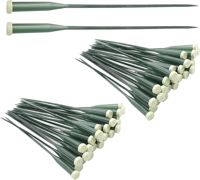 50 Pack Extendable Stem Water Tubes with Caps for Flowers, Extendable Vials for Floral Arrangements, Essential Florist Supplies (12 Inches)