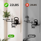 Rotating Window Shelves for Plants Wall Plant Stand Holder Indoor 2-Tier Floral Metal Window Shelf Holder for Multiple Plants Space Saving Child Pet Friendly Home Butterfly Design Decor Layer Black
