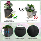 8Pack Lily Plant Pots for Pond, Thickened Nonwoven Plant Fabric Pots with Handles, Durable Breathe Reusable Fabric Plant Bags for Aquatic Plants, Potato, Carrot, Onion, Flower