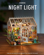 Rolife DIY Miniature House Kit for Adults, Easy Assemble Mini Greenhouse Dollhouse Building Model Sets, Tiny Wooden Garden House Hobby Crafts as Unique Gift Ideas or Home Decor