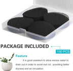 Plant Mesh Drainage Screens - 100PCS 2-Inch Reusable Grid Mats, Keep Soil in Pots for Succulents, Bonsai, Indoor Plants & Repotting