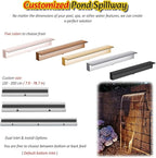 Waterfall Spillway Kit with Flexible Tube & Connector for Koi Pond Overflow - Bottom Inlet Design, 150CM Length, Ideal for Outdoor Water Features