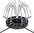 SEIRMEP Solar Fountain Pump with Spray Height Adjustment, Upgrade Glass Solar Bird Bath Fountains with 6 Nozzles, Outdoor Solar Water Fountain Pump for Bird Bath, Garden, Pool, Pond