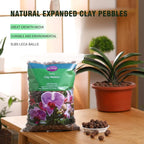 Rurtsva Natural Organic Clay Pebbles, 5LBS 8mm-18mm Expanded Leca Balls Plant Garden Soil, Grow Media for Hydroponics, Decoration, Aquaponics, Gardening Essentials