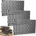 3 Pack Heavy Duty Fountain Basin Grate, 24"x 12" Pondless Waterfall Kit, Water Grid for Raised Beds, Rectangular Hide Reservoir Grates for Indoor & Outdoor Ponds, Waterfall Fountains, Water Gardens