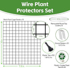 5 Pack Plant Protector from Animals, Wire Plant Cages Garden Plant Protectors, 15pcs Metal Mesh with Covers, Bunny Barricades Chicken Wire Cloche for Flower Vegetable to Keep Animals Out