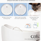 Catit PIXI Cat Drinking Fountain, Running Water Fountain, Pink