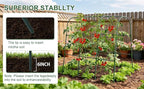 U-Shape Cucumber Trellis for Raised Beds - 47.2”x47.2”x21.6” Green Metal Arch Trellis, Rust-Resistant Garden Plant Support for Climbing Vegetables, Vines, Flowers - Heavy Duty & Easy to Assemble