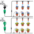 MIXC Irrigation System Greenhouse Watering Systems 1/4 INCH 50FT DIY Auto Drip Irrigation Kit Garden Accessories Automatic Irrigation Equipment for Plants/Lawn