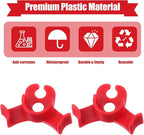 Nogeqi 60 Pcs Plant Training Clips, 90 Degrees Bud Clips, Low Stress Training Clip, Plastic Plant Bender Clip (Circle Style,Red)