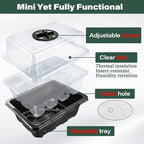ZeeDix 6 Set Seed Starter Tray Kits, 6 Pack Seed Trays with 90 Pack Coco Coir Pellets, Adjustable Humidity Germination Tray with Dome Lids for Indoor Plants, Mini Greenhouse for Vegetables Garden