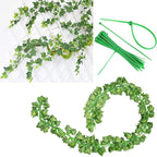 Comtelek 504 FT Artificial Ivy 72 Pack Ivy Vine Garland Ivy Leaves Greenery Garlands Clip Hanging Fake Leaf Plants Faux Green Flowers Decor Home Kitchen Garden Office Wedding Wall