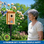 SISTERBIRD Preminum Bluebird Houses for Outside, Wooden Bluebird House, Birdhouses for Outdoors Courtyard, Festival Bird Nesting, Assembly Bird Box, Bluebird House (Assembly Completed)