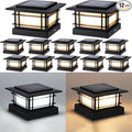 Dynaming 4x4 Solar Post Cap Lights Outdoor with 2 Color Modes, Fence Post Solar Lights Black Shell Fit for Vinyl/Wooden Posts, High Brightness SMD LED Lighting Decor for Garden Deck Patio, 12 Pack