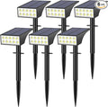 WENATY Solar Spot Lights Outdoor, Solar Lights Outdoor Waterproof IP65, 4 Brightness Modes Dusk to Dawn Landscape Spotlights for Yard Garden Pathway Porch Tree House Decoration, Cool White, 6 Pack