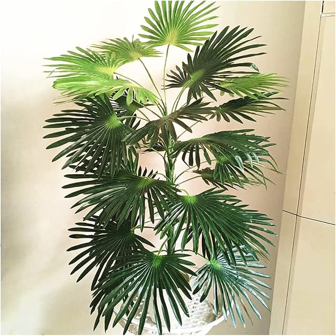 Artificial Plant treeArtificial Plant 68-95CM Large Artificial Tropical Palm Tree Rare Fake Plants Indoor Silk Leaf Branch Hotel Office Living Room Home Deco Accessor(Size:68cm) (68cm)