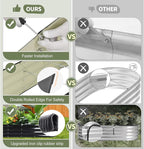 Galvanized Raised Garden Bed Outdoor- Raised Beds for Gardening| Metal Planter Box, Steel Raised Garden Bed Kit with Safety Edging and Gloves for Vegetables, Flower, Herbs (8x2x1FT, Gray)